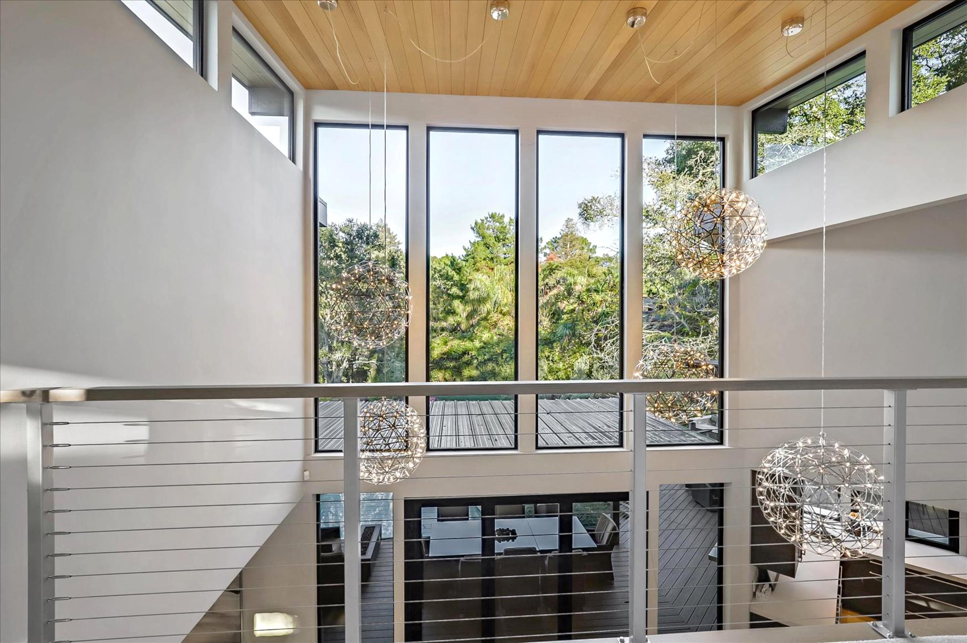 Giant windows let un the natural sunlight