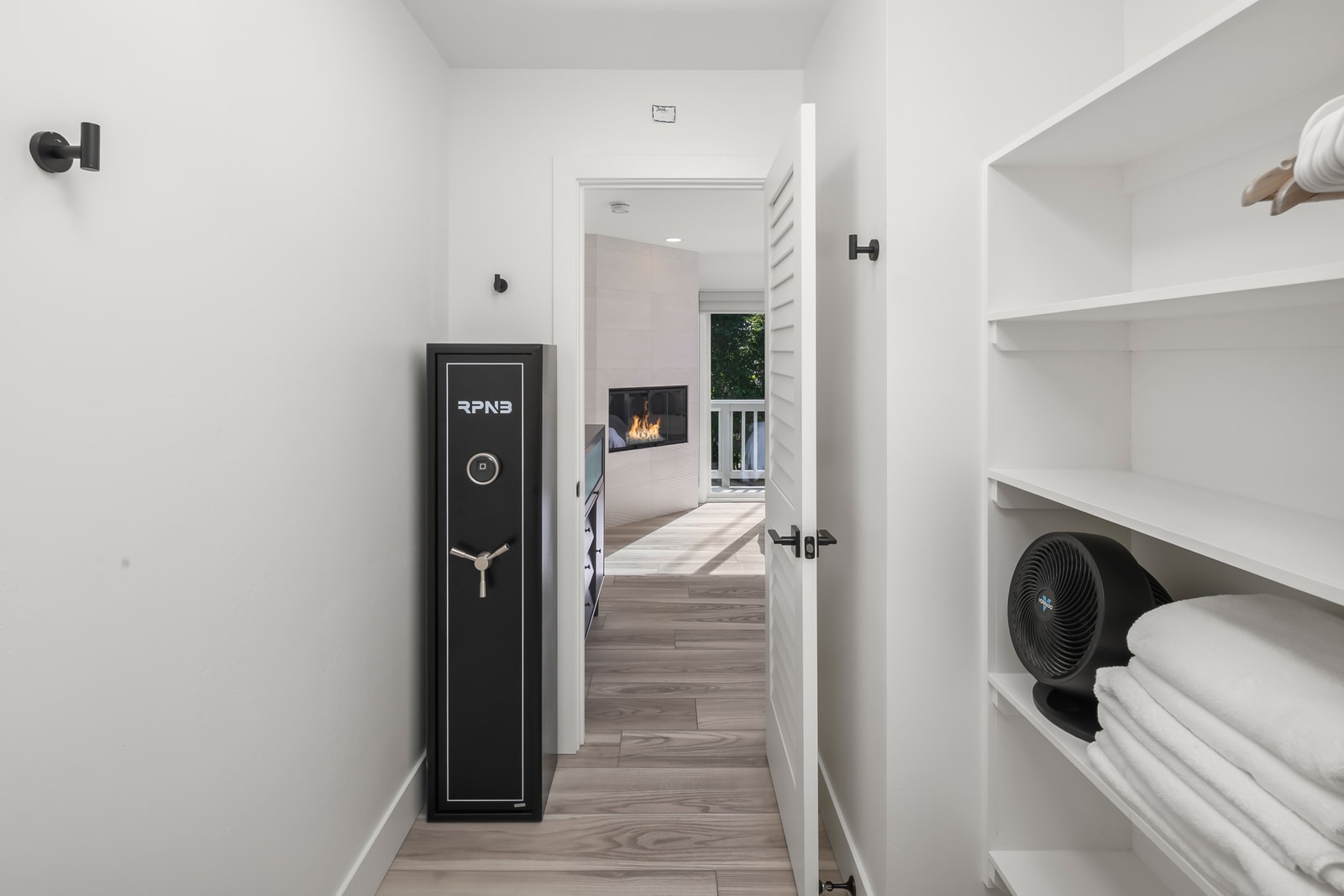 The entry and closet area of the primary suite create a smooth transition from sleep to your daily routine.