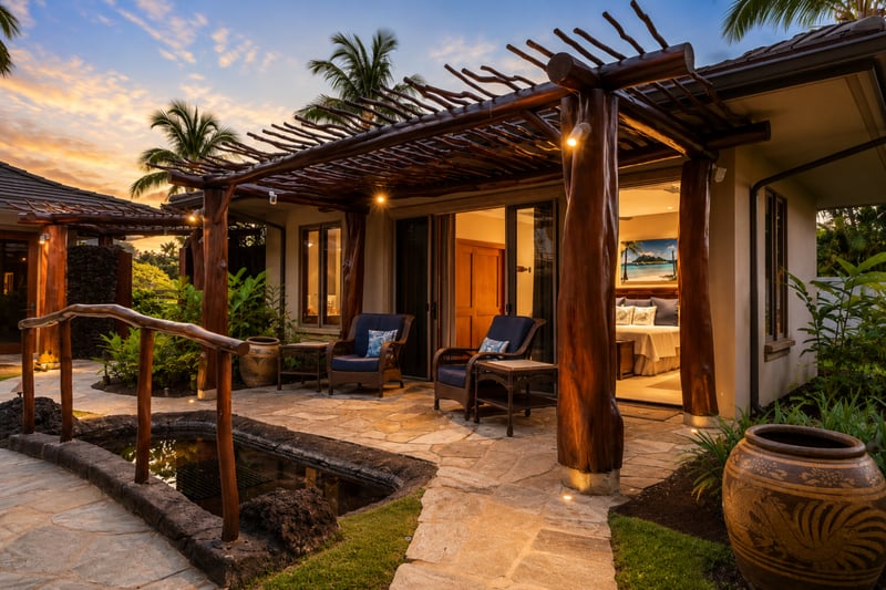 The private lanai off of the third bedroom feels like a tropical oasis