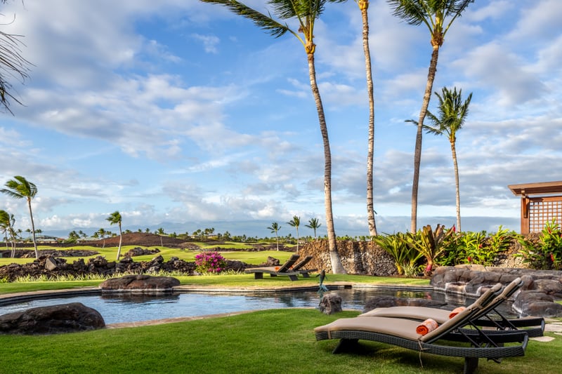 Lush tropical grounds surround the property with the Pacific ocean as the backdrop