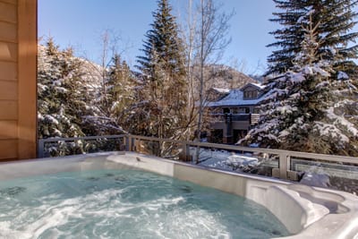 Capture the sun on your face while soaking in the hot tub