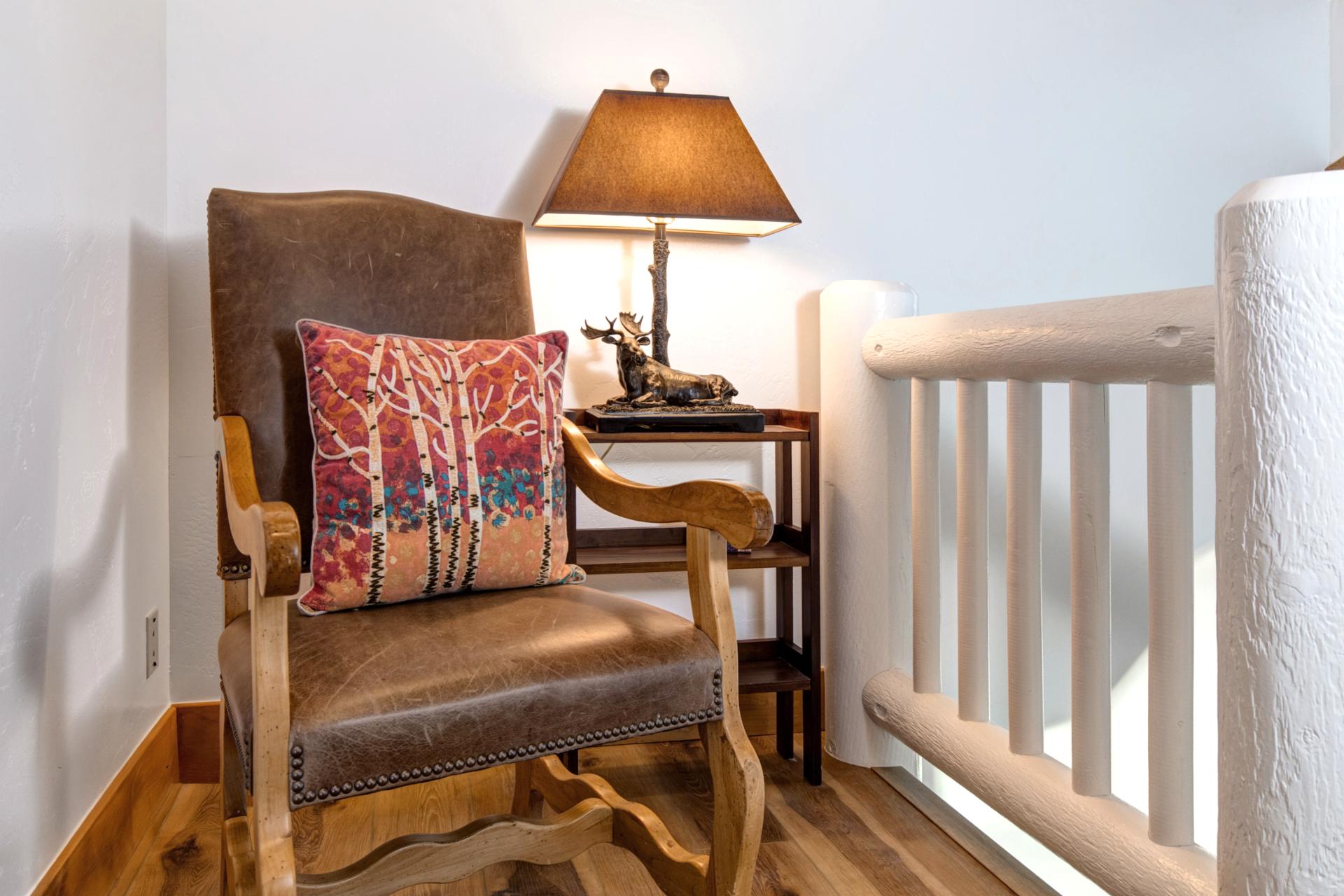 Quiet loft seating for catching up on your favorite book