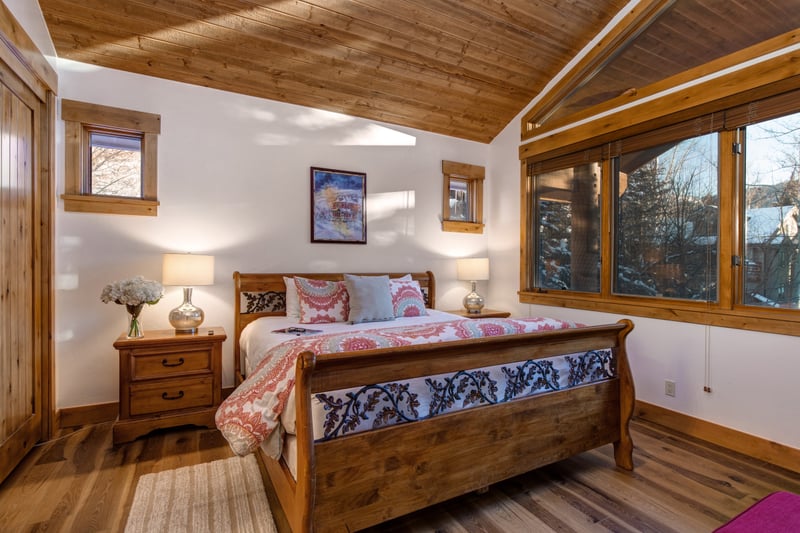 King size bedroom located off of main living area