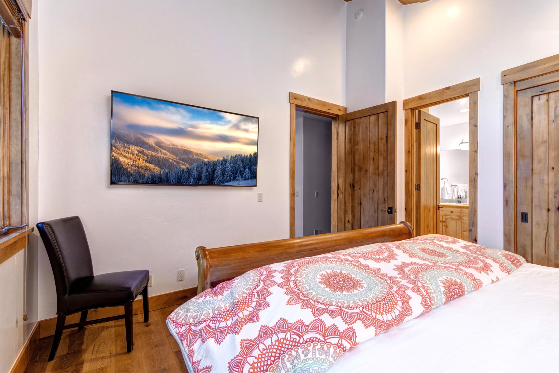 Quiet morning TV shows before exploring the mountains