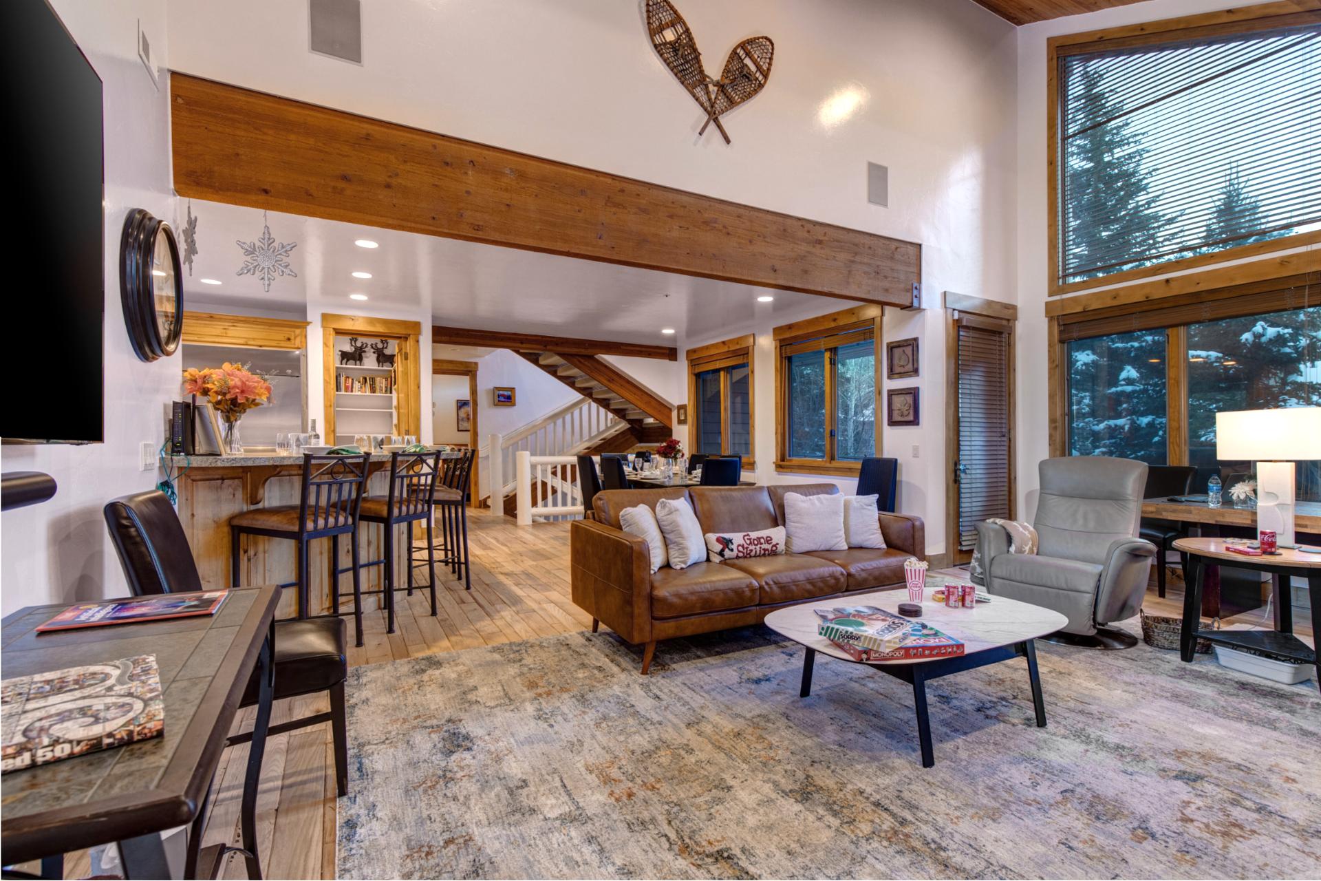 Relax with this modern mountain motif decor throughout the house