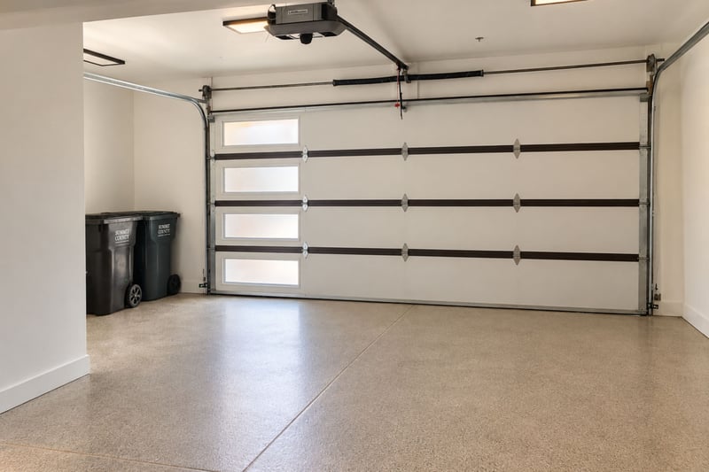 Two car parking, no tall SUV's due to clearance.