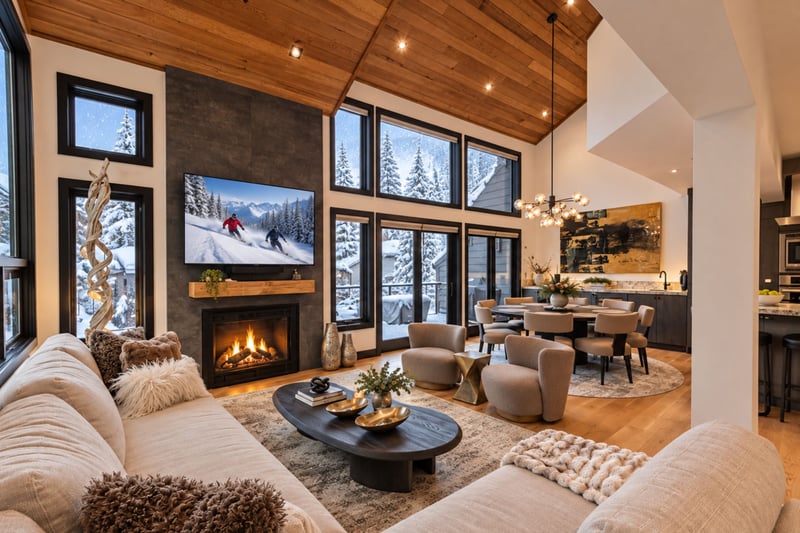An inviting open-concept space designed for family gatherings, comfort, and connection.