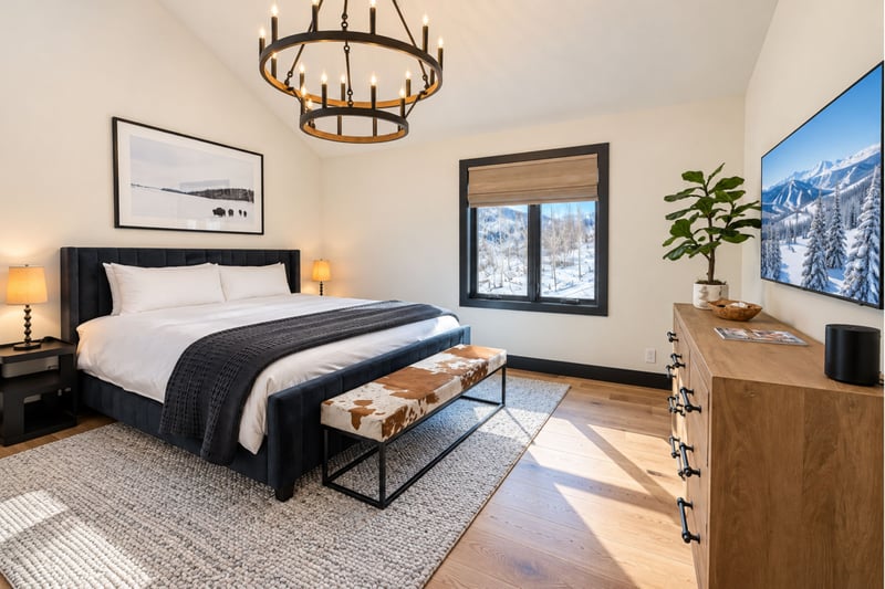 A third king bedroom ensuite with a flat screen TV for your convenience.
