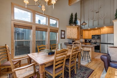 Share meals and stories at your dining table for six, with views and natural light streaming through the windows.