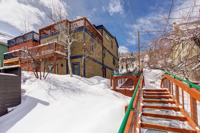 Easy access stairs to and from the house to Main Street