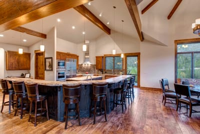 Oversized island and open sightlines make cooking and hosting a breeze.