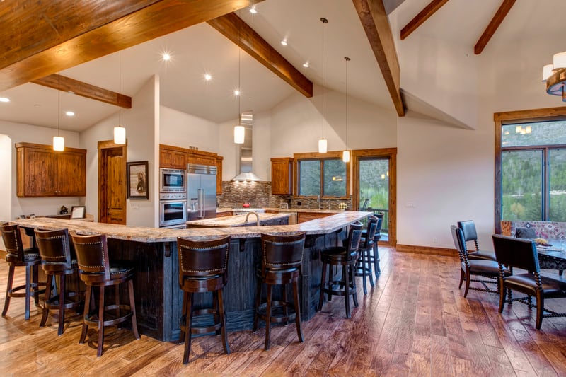 Oversized island and open sightlines make cooking and hosting a breeze.