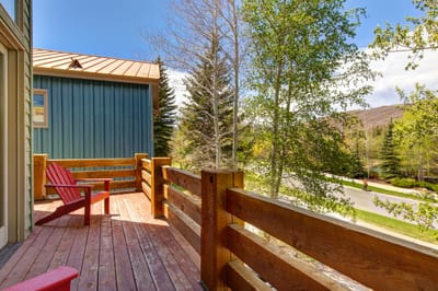 Another angle of your balcony shows access from the living area and dining space.