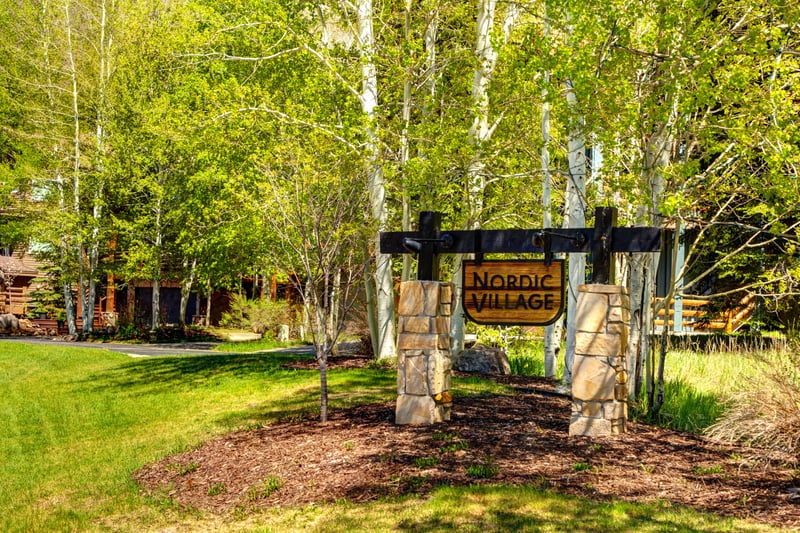 Your stay is nestled in the peaceful, tree-lined Nordic Village community, minutes from trails and slopes.