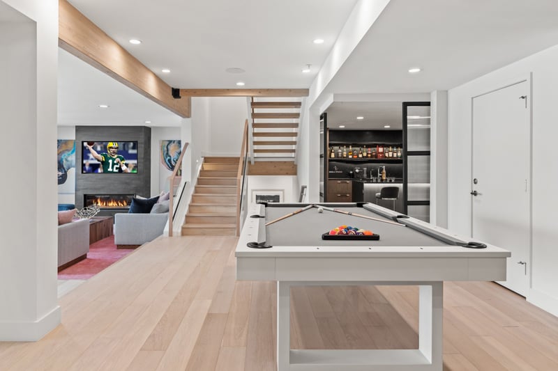 Challenge friends to a game of pool in this bright entertainment zone just off the main level.