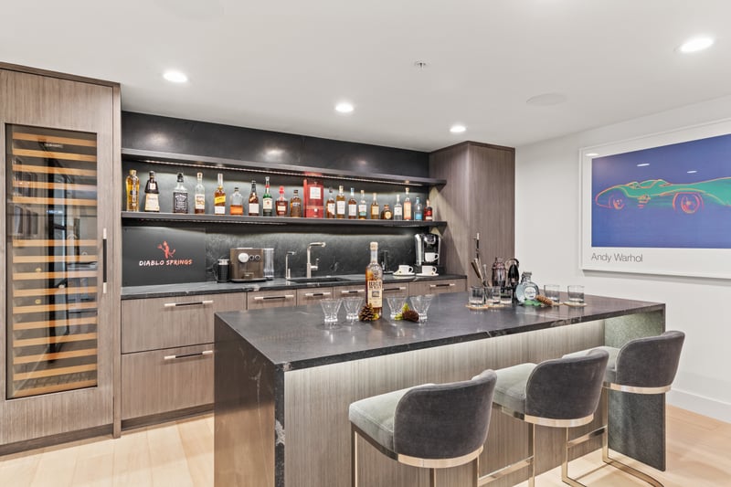Your private bar for your group while playing billiards or shuffleboard.