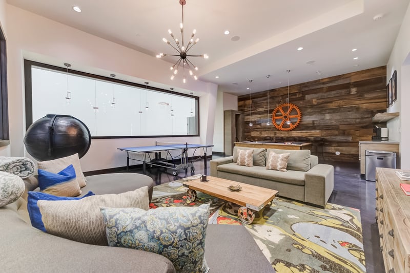 Bright and open family room offers a cozy fireplace and plenty of room to relax.
