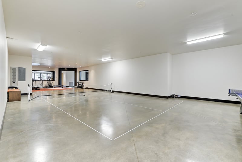 Gym and pickleball net for tons of fun