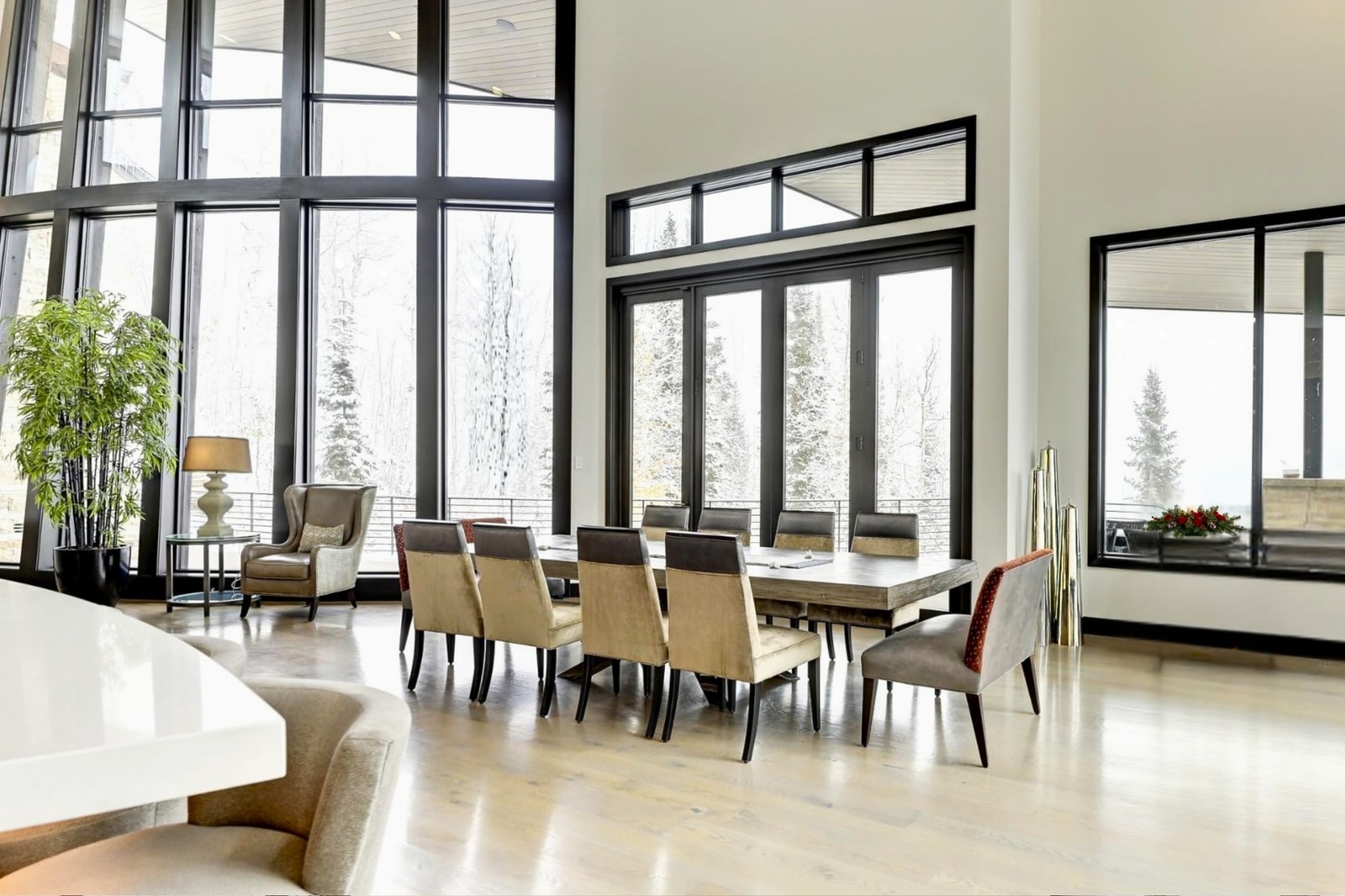 Natural light fills this dining space, ideal for celebratory meals or casual lunches.