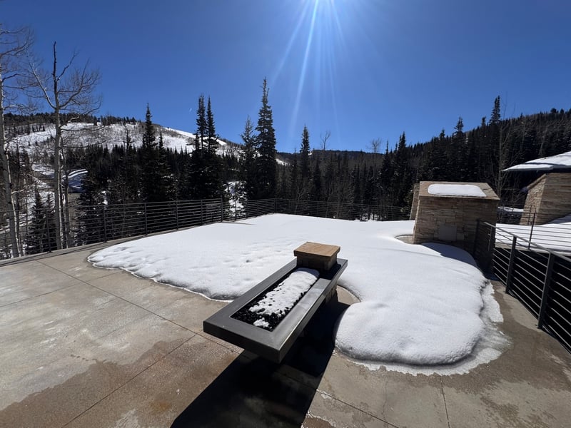 Take in the fresh mountain air on this spacious balcony overlooking the Colony slopes