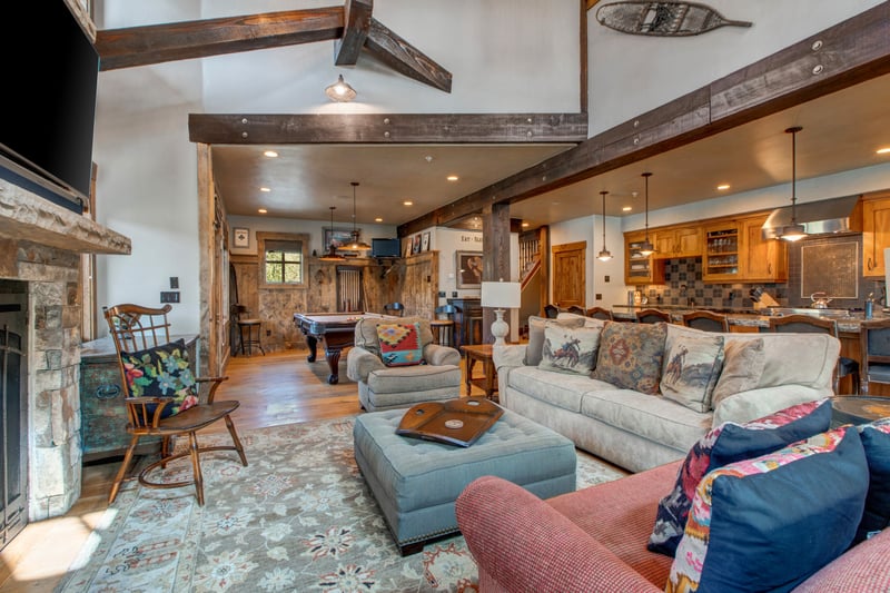 This main living area includes a Queen sofa sleeper and Twin sleeper, ideal for extra guests without sacrificing space or comfort.