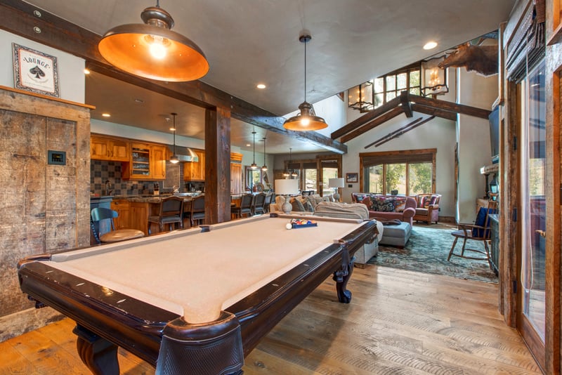 Challenge your group to a game of pool or unwind with a movie in the stylish upstairs entertainment loft.