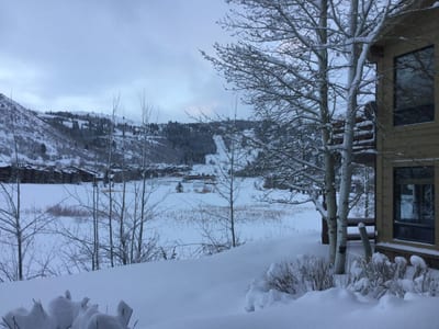 Snowy winter scenes right outside your windows set the stage for a cozy, scenic stay.