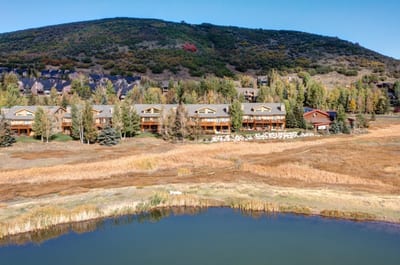 Community view reveals peaceful surroundings and direct access to mountain adventure.