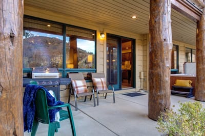 Grill up favorites on your private BBQ deck with fresh air and outdoor seating just outside the sliding doors.