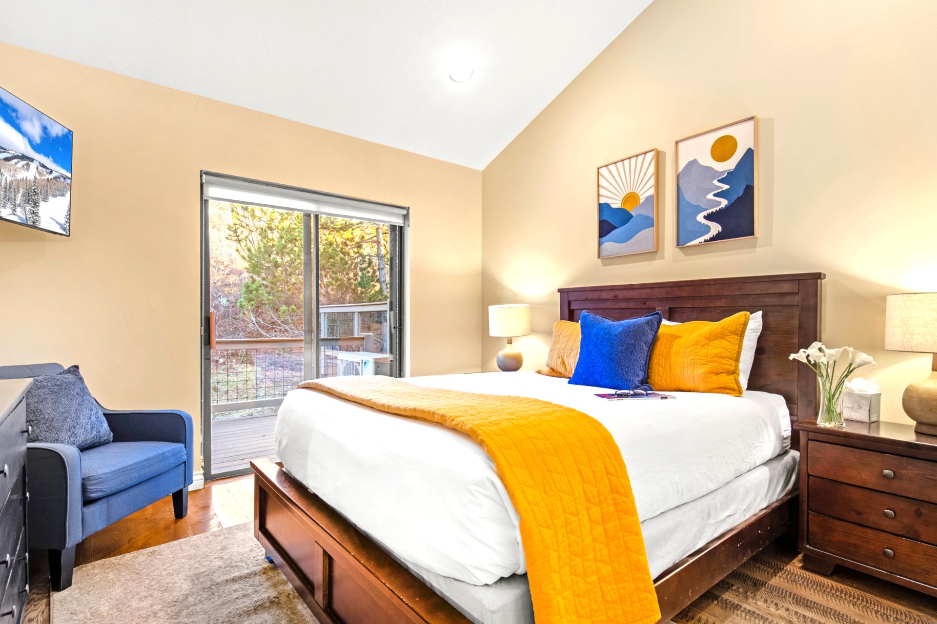 Bright and Sunny queen guest room