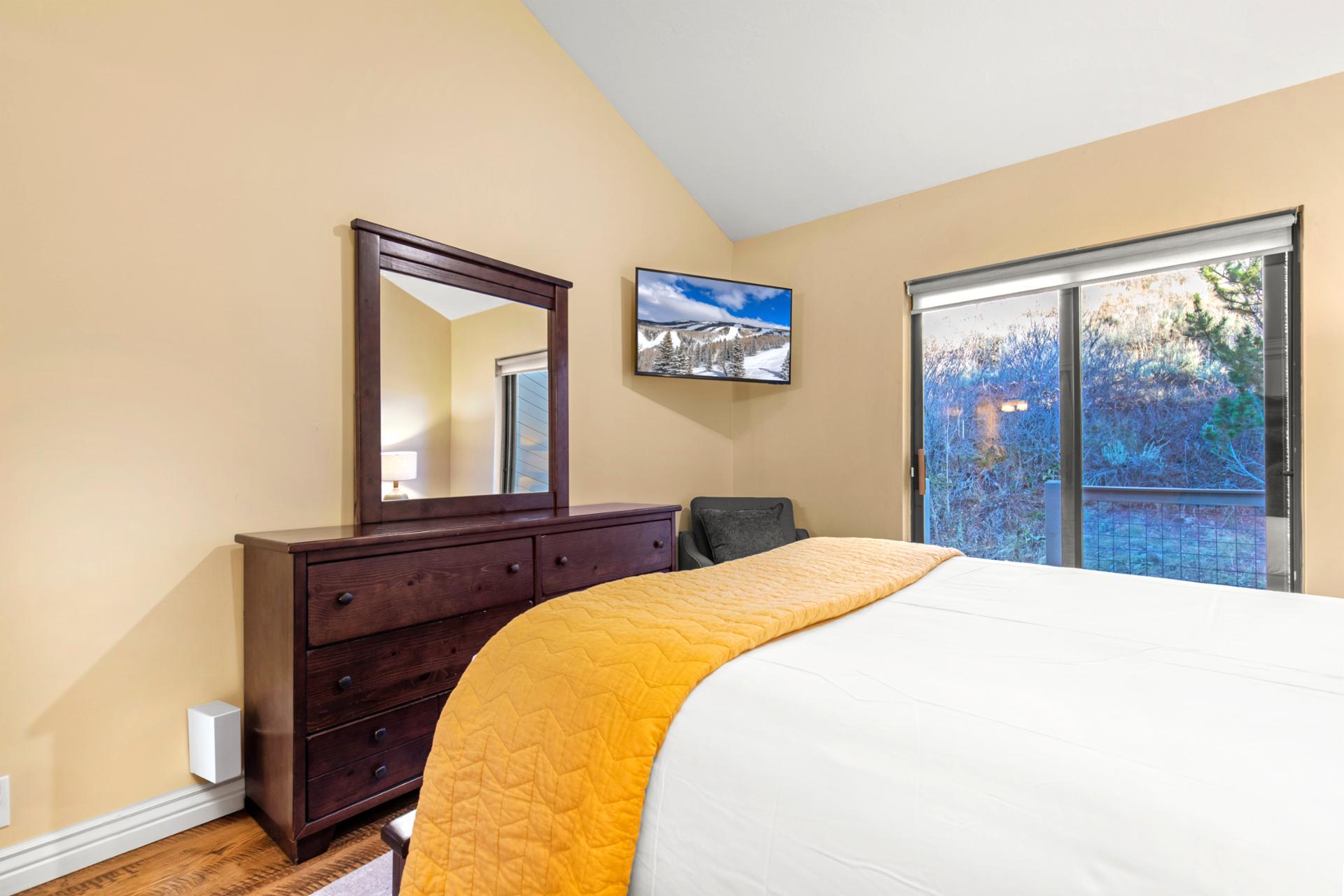 For down time, watching tv or viewing the mountain snow fall