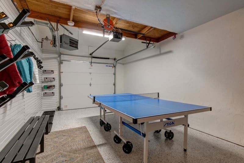 Your heated bonus room offers the perfect spot for a lively ping-pong match!