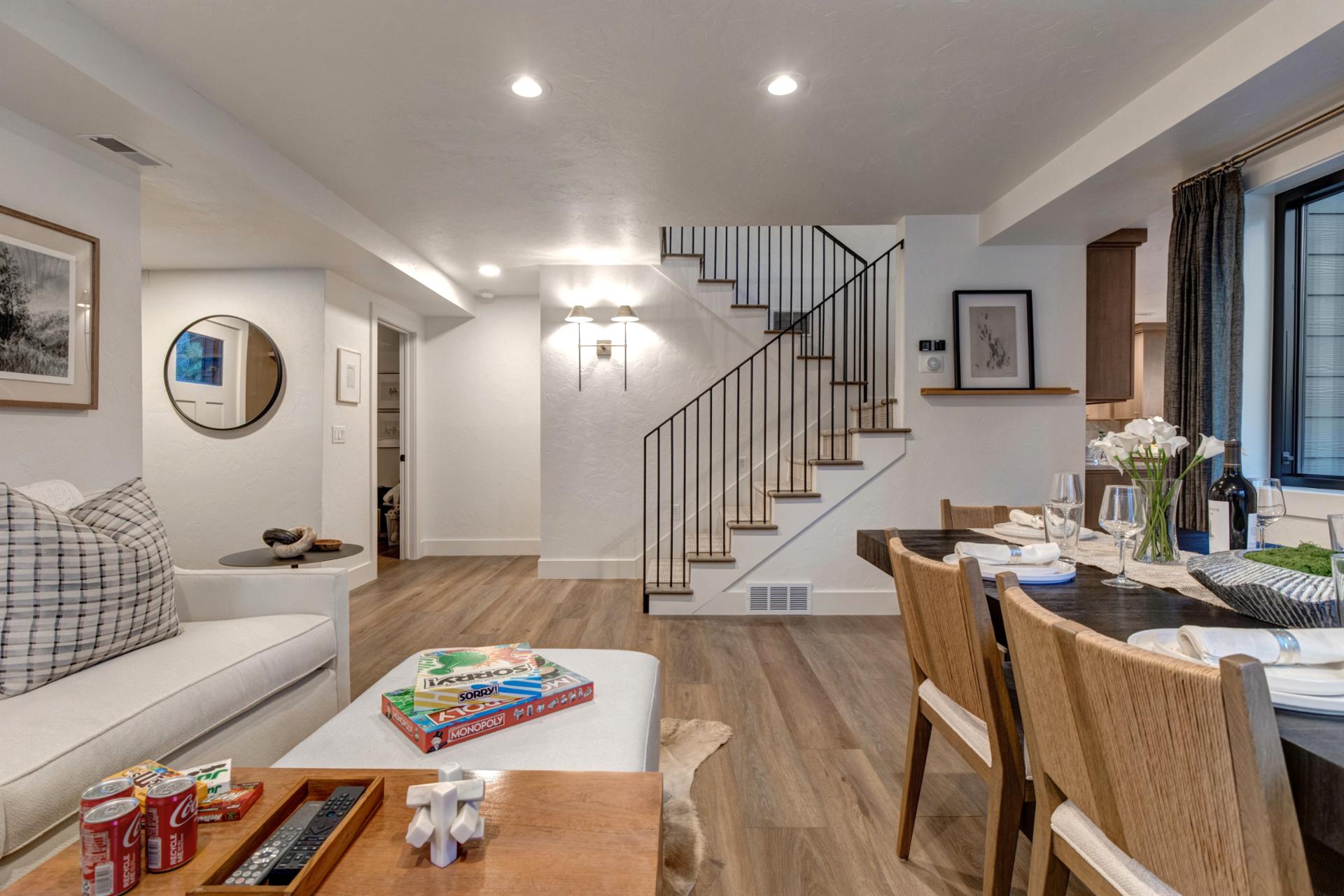 Spacious open-concept living and dining area designed for your group’s comfort.