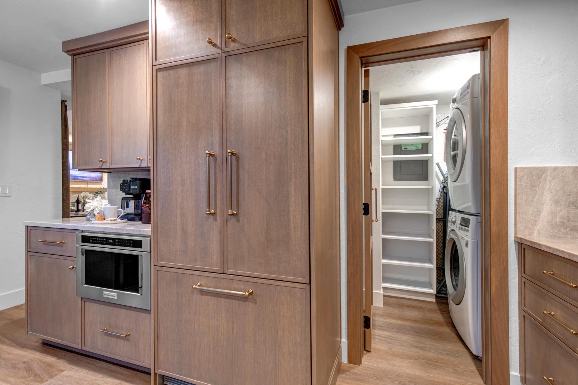 Spacious kitchen with attached laundry room