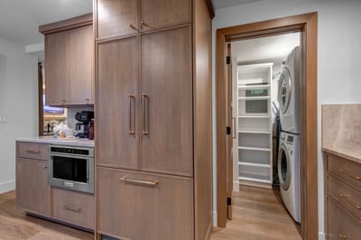 Spacious kitchen with attached laundry room