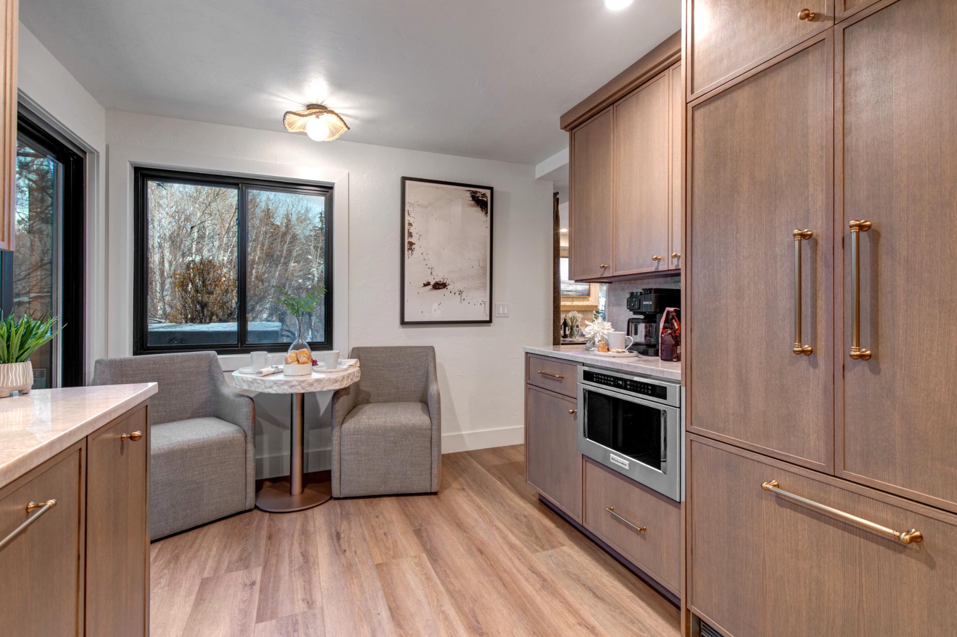 Morning delights taste better at the inviting dinette seating