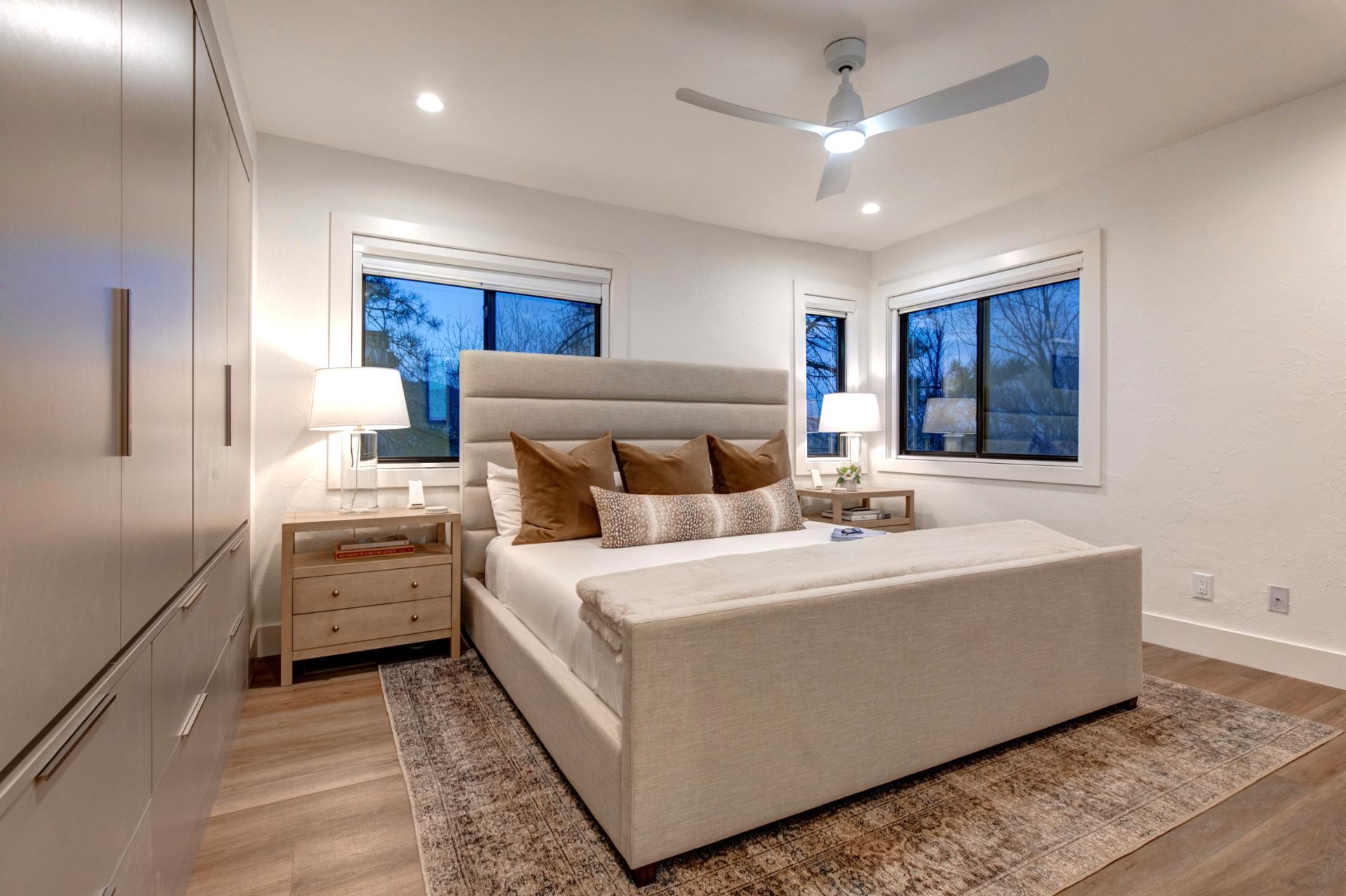 Enjoy a restful night in the spacious primary king bed on the second floor.