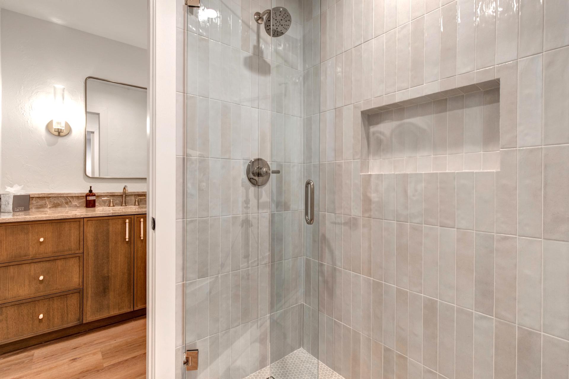 Bathroom with easy step in shower- not en-suite