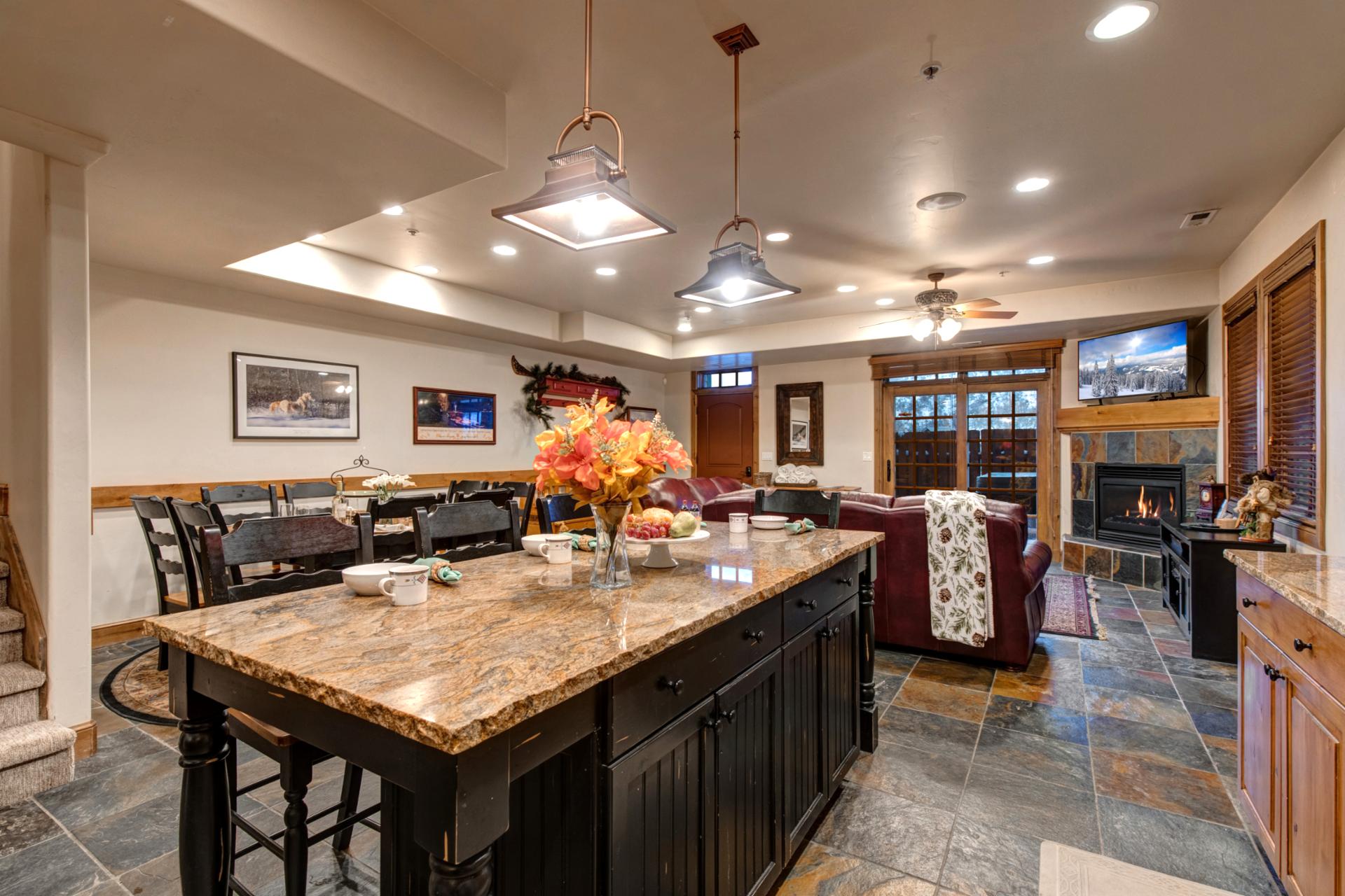 Added seating at the kitchen bar table, perfect for cooking conversations