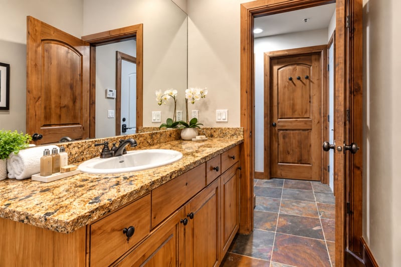 Guest half bathroom on main floor