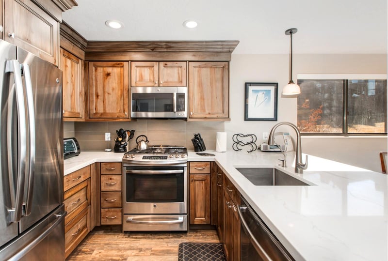 Your fully equipped kitchen offers modern appliances and beautiful countertops for effortless vacation cooking.