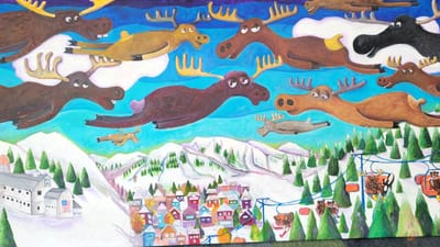 Local artwork brings playful mountain charm to your modern Park City retreat.