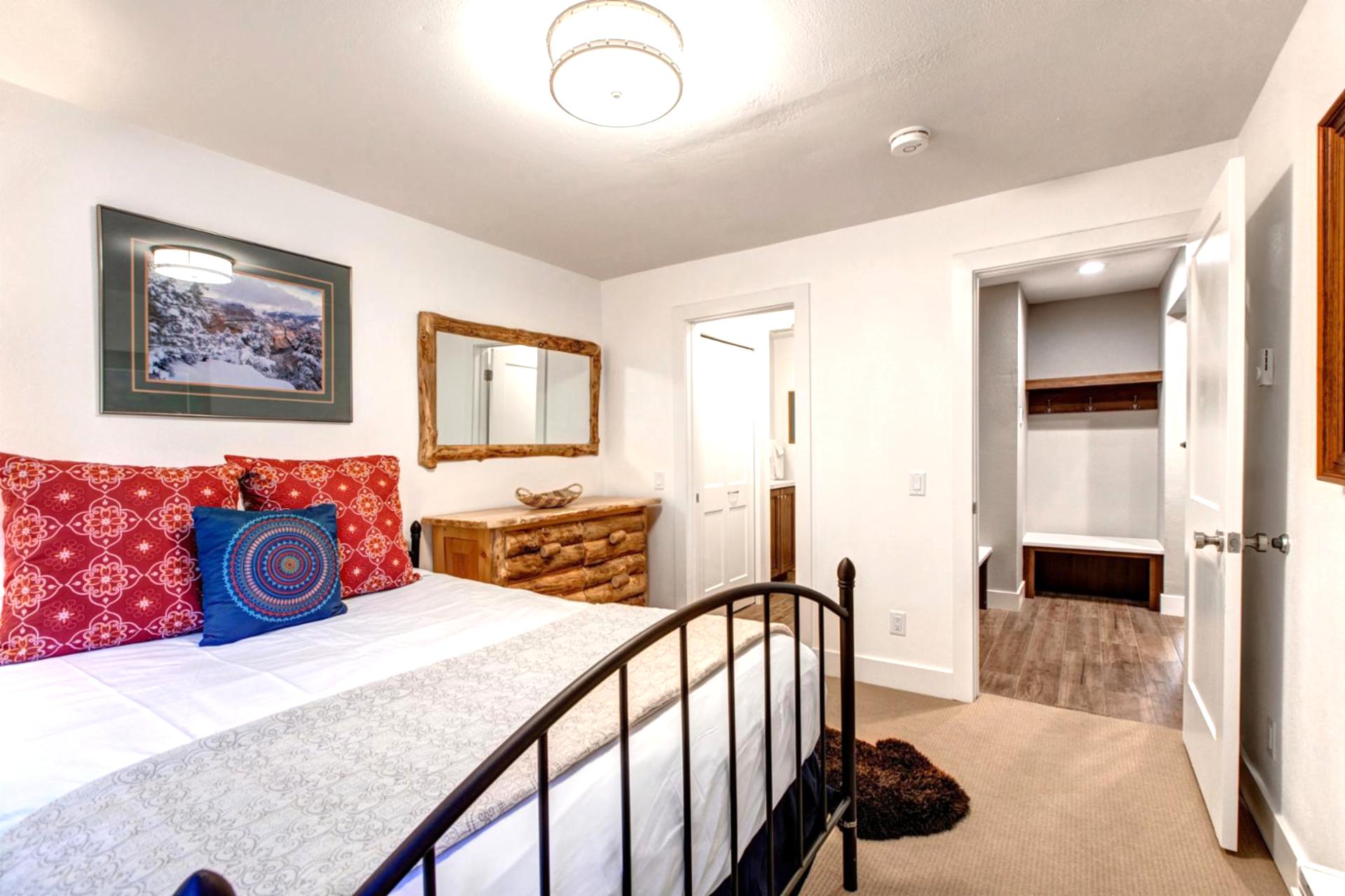 Just off the entry, the hallway leads to your main-level bunk room and first bath.