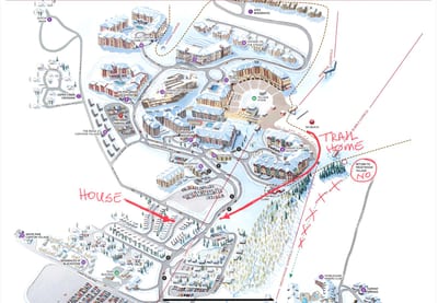 Zoomable resort map makes navigating the area simple for your group.