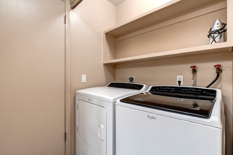 Full-size washer and dryer for your convenience during extended stays.
