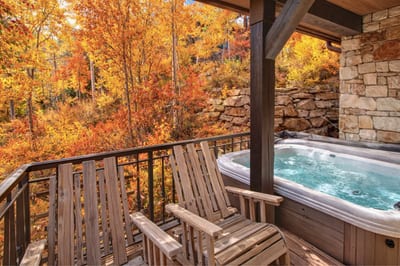Soothing jets and a quiet mountain setting make this hot tub a favorite guest feature. VIN-14