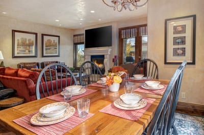 Set the table for six and recap your ski day over a warm meal or board games. VIN-14