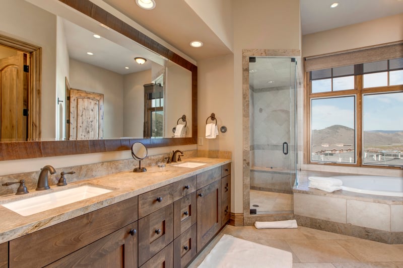 Upscale fixtures elevate your spa-like ensuite experience.